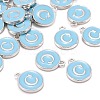 Platinum Plated Alloy Enamel Charms ENAM-S118-04C-P-4