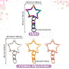 40Pcs 4 Styles Alloy Swivel Clasps Lanyard Snap Hook FIND-GA0005-16-2