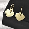 Brass Heart Hoop Earrings EJEW-L261-022G-1