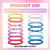 15Pcs Handmade Polymer Clay Beads Stretch Bracelets for Women BJEW-SW001597-2