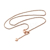1mm Rack Plating Brass Box Chain Adjustable Slider Necklaces for Women Men MAK-L044-08RG-1