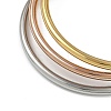 3Pcs Vacuum Plating PVD Vacuum Plating 201 Stainless Steel Bangles Sets for Women BJEW-F476-05M-3