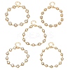 304 Stainless Steel Pave Glass Link Chains Bracelets for Women BJEW-G780-04G-2