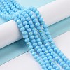 Electroplate Opaque Solid Color Glass Beads Strands EGLA-A034-P2mm-L11-4