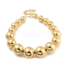 CCB Chunky Bead Ball Iron Chain Necklaces NJEW-K261-04G-2