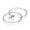 Tarnish Resistant 201 Stainless Steel Hoop Earrings EJEW-F188-24P-B-2