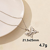 304 Stainless Steel Butterfly Pendant Necklaces CV0613-9-1