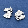 Easter 925 Sterling Silver Rabbit and Carrot Charms STER-P071-04S-3