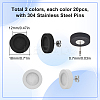 40Pcs 2 Colors Wooden Stud Earring Findings FIND-SC0012-22-2