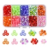 DIY Flat Round with Letter & Round Acrylic & Glass Seed Beads Jewelry Making Findings Kits DIY-FS0006-44-1