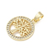 Rack Plating Brass Micro Pave Cubic Zirconia Pendants KK-H509-20G-02-2
