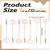3Pcs 3 Styles Iron Alligator Clips AJEW-LP0010-77-2