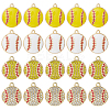 24Pcs 4 Styles Alloy Enamel Pendants ENAM-HY0001-56-1