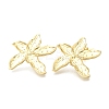 Rack Plating Starfish Brass Stud Earrings EJEW-H016-28G-2