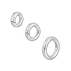 3Pcs 3 Style 925 Sterling Silver Spring Gate Rings STER-PH0003-31-6