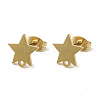 Ion Plating(IP) 304 Stainless Steel Stud Earring Findings STAS-I206-70G-1