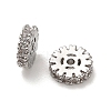Brass Micro Pave Clear Cubic Zirconia Beads KK-B110-07P-2