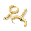 Snake Ion Plating(IP) 304 Stainless Steel Dangle Earrings EJEW-G400-47G-01-2