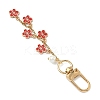 6Pcs Alloy Enamel Flower Pendant Decorations HJEW-JM04044-5