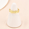 Brass Cuff Rings for Women RJEW-Z113-03G-5