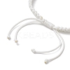 Flat Round Natural Pearl & Polyester Cord Braided Bracelets BJEW-JB10422-4