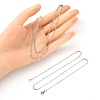 10Pcs 304 Stainless Steel Cable Chain Necklaces Set for Men Women MAK-YW0002-01P-4