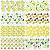 8Pcs 8 Styles PVC Plastic Waterproof Decorative Sticker Labels DIY-SP0004-93C-6