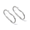 Non-Tarnish 304 Stainless Steel Twist Hollow Oval Stud Earrings for Women EJEW-F300-05P-1