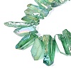 Spray Painted Electroplate Natural Quartz Crystal Points Beads Strands G-Q610-02F-3