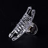 Transparent Plastic Large Claw Hair Clips PHAR-F016-07-4