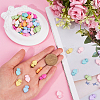 100Pcs Spray Painted Alloy Beads FIND-SC0011-20-3