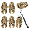Outdoor EDC Tool Brass Parachute Rope European Beads KK-WH0066-03AB-7