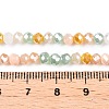 Electroplate Glass Beads Strands GLAA-T023-B16-03-4