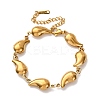 304 Stainless Steel Teardrop Shape Link Bracelets for Women BJEW-L706-05G-4