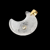 Natural Quartz Crystal Pendants X-G-A297-02G-12-2