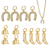 12Pcs 3 Styles Brass Charms KK-BC0014-55-1