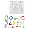 DIY Geometrical Shape Pendant Silicone Molds DIY-YW0008-06-1