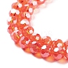 Electroplate Transparent Glass Beads Strands EGLA-A035-T6mm-A05-3