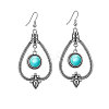 Alloy Synthetic Turquoise Dangle Earrings FS-WG48C4B-02-1