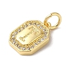 Real 18K Gold Plated Brass Micro Pave Clear Cubic Zirconia Pendants KK-L216-002G-T-2
