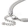 Non-Tarnish 304 Stainless Steel Herringbone Chain Bracelet for Men Women BJEW-Q998-02P-3