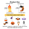 20Pcs 10 Styles Halloween Theme Opaque Resin Pendants RESI-YW0001-86-2