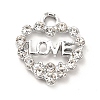 Alloy Rhinestone Pendants ALRI-C007-11P-2