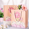 6Pcs Rectangle Paper FLower Gift Bags with Rope Handles ABAG-TA0001-29B-6