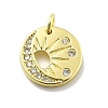 Rack Plating Brass Micro Pave Cubic Zirconia Pendants KK-D359-07G-1