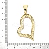 Brass Micro Pave Clear Cubic Zirconia Pendants KK-S510-31G-02-3