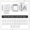 52Pcs 26 Styles Zinc Alloy Hollow Connector Charms FIND-SC0009-80-2