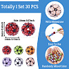 30Pcs Sport Theme Resin Rhinestone Beads RESI-TA0003-96B-4