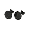 Ion Plating(IP) 304 Stainless Steel Stud Earring Findings STAS-P198-25-12mm-B-1