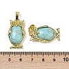 Synthetic Turquoise Pendant KK-F887-02G-02-3